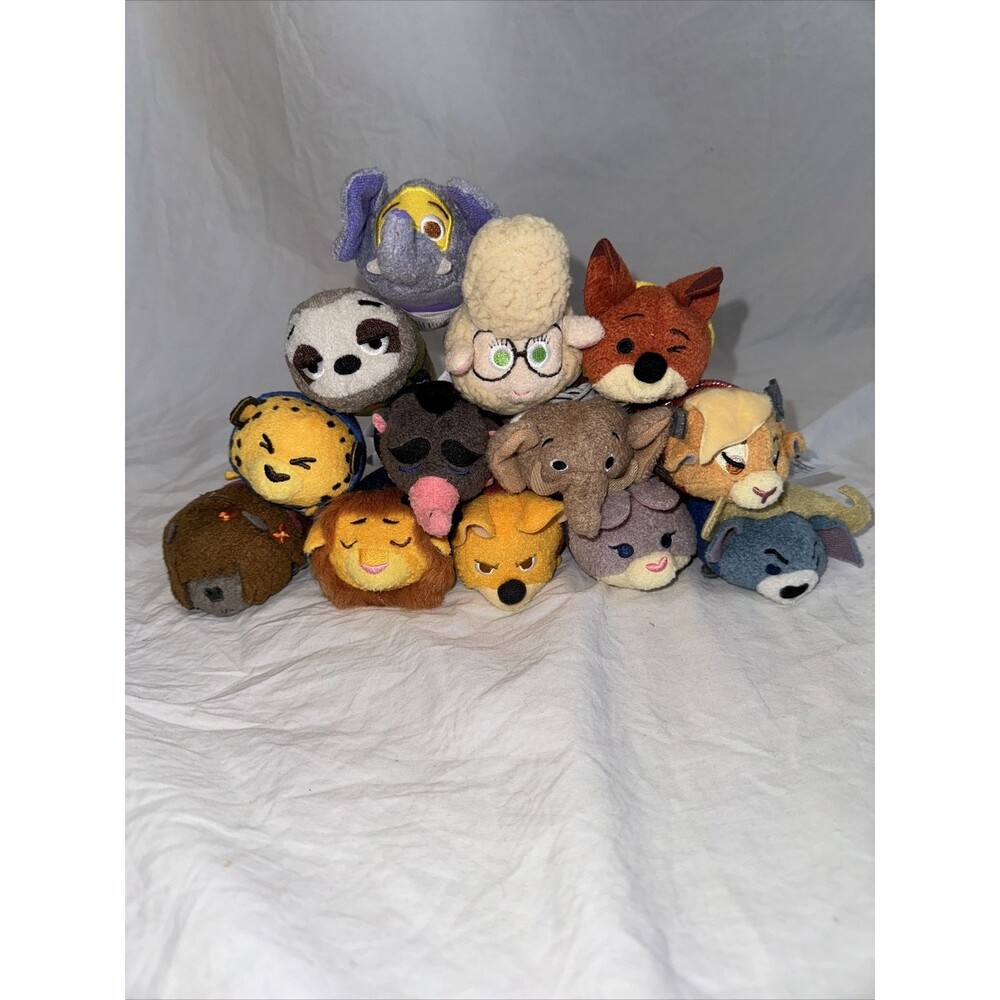 Disney Store Tsum Tsum Mini Plush 3 1/2" Zootopia Complete Set of 13 NWT
